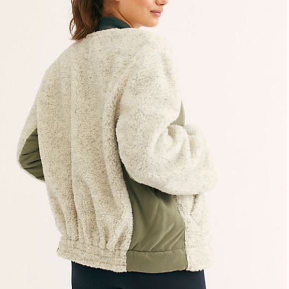 Free People Rivington Sherpa Jacket Desert Combo L - Picture 2 of 7